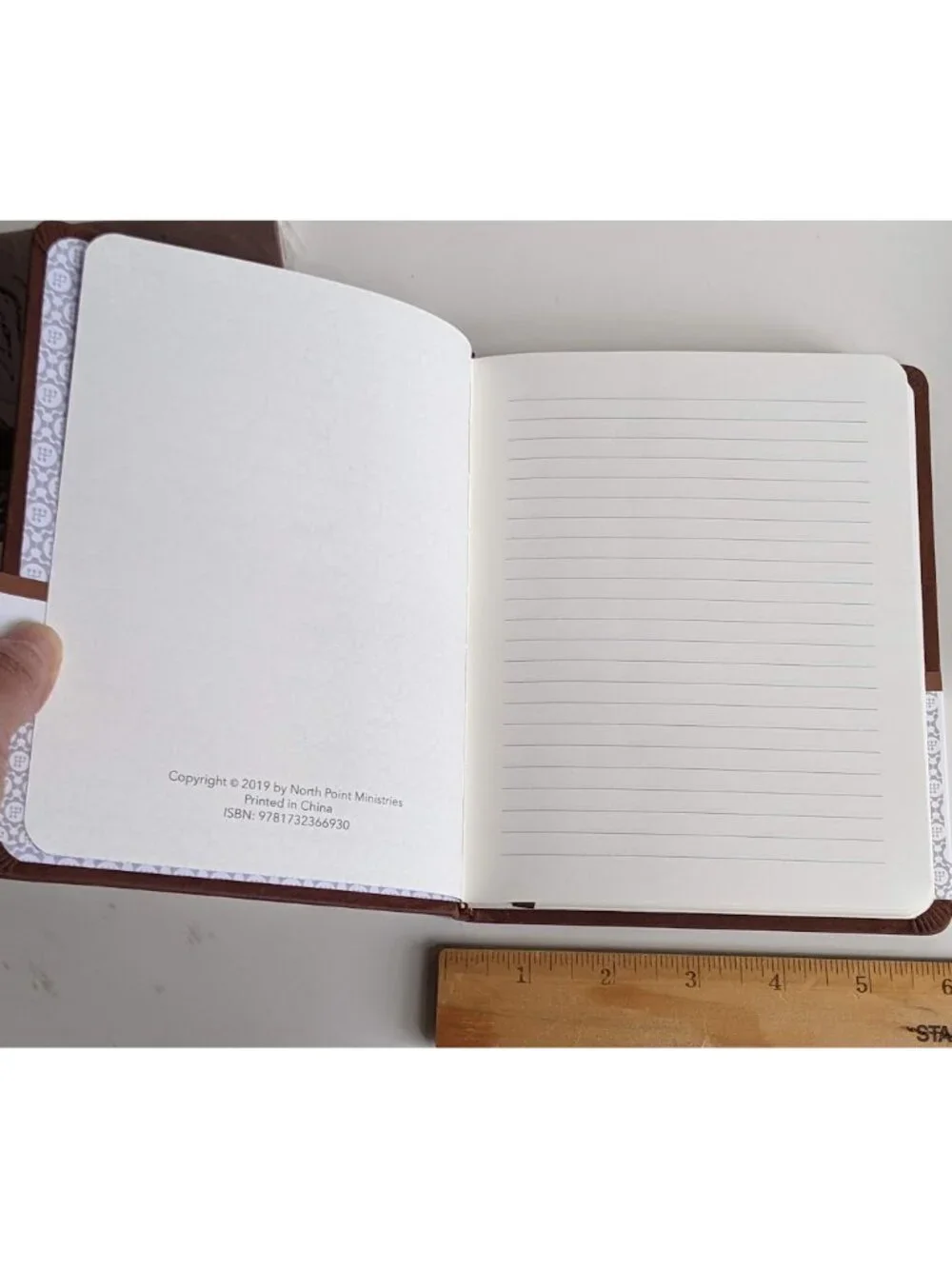 One Brown Leather Journal Notebook *New 208 Smooth Ivory Pages 5.5x7